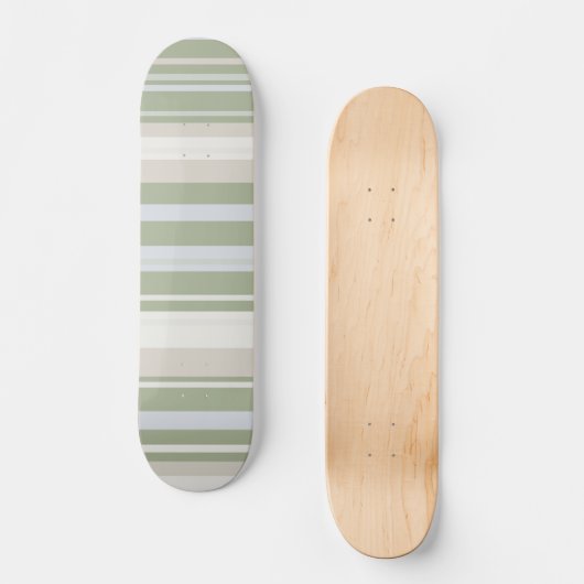 Sage Stripes minimalistisch esthetisch skateboard (Voorkant)