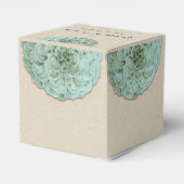 Sage Succulent Bruiloft Favor Box Bedankdoosjes (Achterkant)