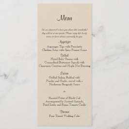 Sage Succulent Bruiloft Menu