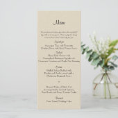 Sage Succulent Bruiloft Menu (Staand voorkant)