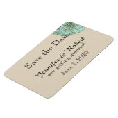 Sage Succulent Bruiloft Save the Date Magneet (Linkerzijde)