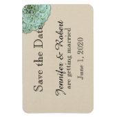Sage Succulent Bruiloft Save the Date Magneet (Verticaal)