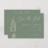 Sage Succulent Cactus Trouwkaart Save The Date Kaart (Voorkant / Achterkant)