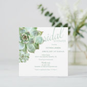 Sage Succulent Tuin Vrijgezellenfeest Kaart (Staand voorkant)