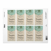 Sage Succulent Weddenschap Wine Label (Full Sheet)