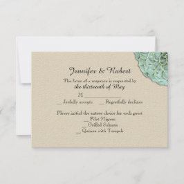 Sage Succulent Wedding Response Kaart