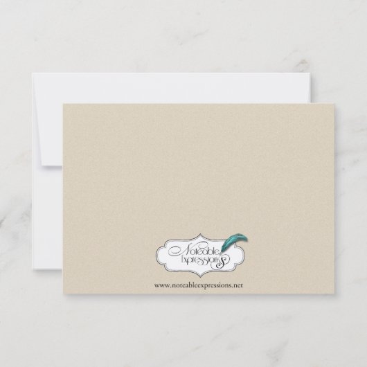 Sage Succulent Wedding Response Kaart (Achterkant)