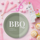Sage Summer BBQ-feest Papieren Bordje (Feest)