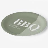 Sage Summer BBQ-feest Papieren Bordje (Gekanteld)