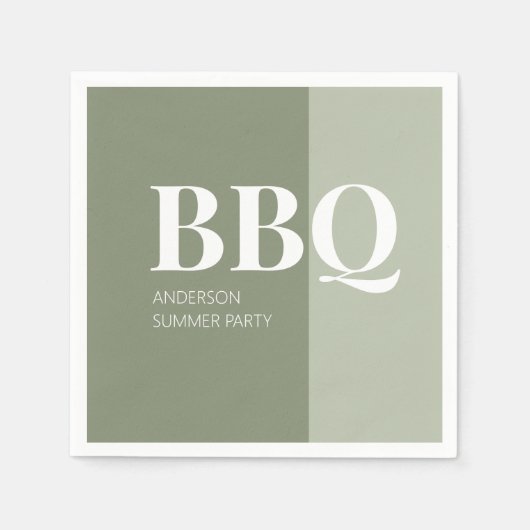 Sage Summer BBQ-feest Servet (Voorkant)
