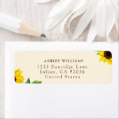 Sage Sunflower Themed Return Stickers (Insitu)