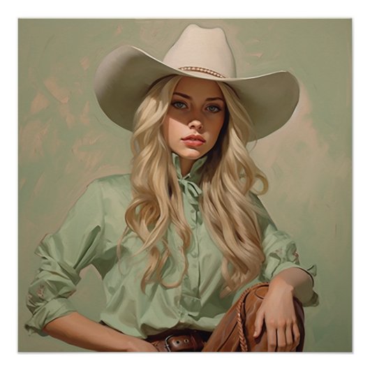 Sage Symfonie: Cowgirl Wall Art Perfect Poster (Voorkant)