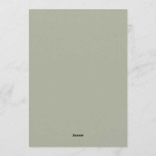 Sage Tassel Grad Announcement with Photo Kaart (Achterkant)