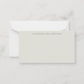 Sage Taupe Floral Boho Custom Name Gift Enclosure Notitiekaartje (Voorkant)