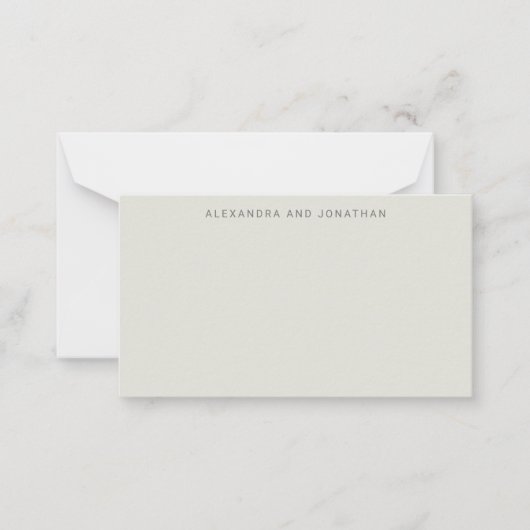 Sage Taupe Floral Boho Custom Name Gift Enclosure Notitiekaartje (Voorkant)