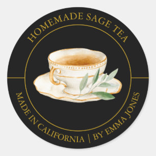 Sage Tea Modern label