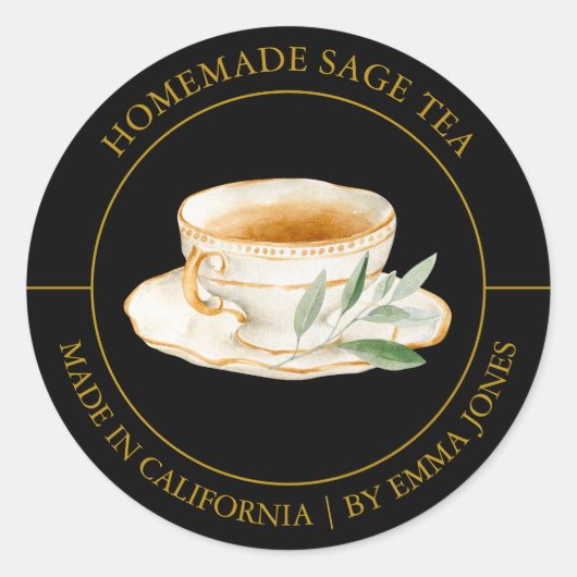 Sage Tea Modern label (Voorkant)