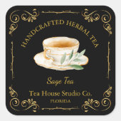  Sage Tea Square Label (Voorkant)