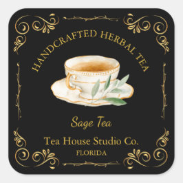  Sage Tea Square Label