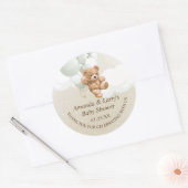 Sage Teddybeer met Ballonnen Sticker (Envelop)