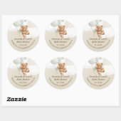 Sage Teddybeer met Ballonnen Sticker (Vel)