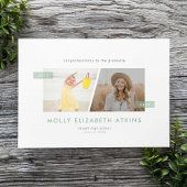 Sage Toen En Nu Twee Foto Afstuderen Aankondiging