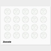 Sage Toile Beer Baby shower Ronde Sticker (Vel)