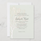 Sage Tree Parents Names Custom Wedding Invitation Kaart (Voorkant)