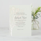 Sage Tree Parents Names Custom Wedding Invitation Kaart (Staand voorkant)