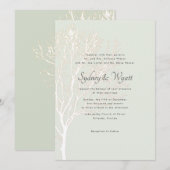 Sage Tree Parents Names Custom Wedding Invitation Kaart (Voorkant / Achterkant)