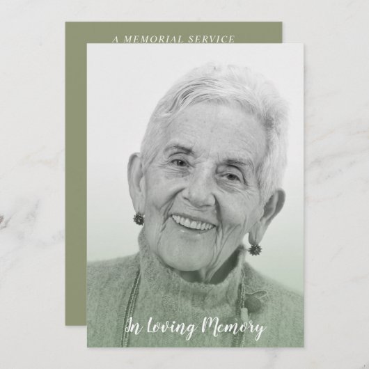 Sage Trendy Transparency Effect Funeral Dear Ones (Voorkant / Achterkant)