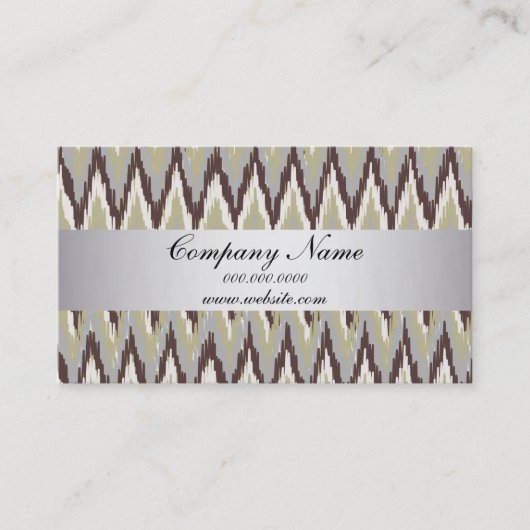 Sage TribaI Ikat ZigZag Pocket 2019 Kalender Visitekaartje (Voorkant)