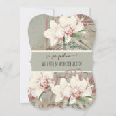 Sage Tropical Orchid Floral is mijn Bridesmaid Kaart (Voorkant)