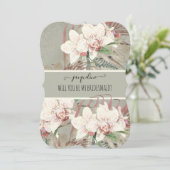 Sage Tropical Orchid Floral is mijn Bridesmaid Kaart (Staand voorkant)