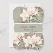 Sage Tropische Orchidee Bloem Palm Loof Kaart (Achterkant)