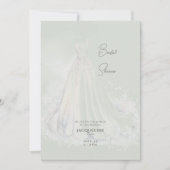 Sage Trouwjurk Vrijgezellenfeest Kaart (Voorkant)