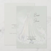 Sage Trouwjurk Vrijgezellenfeest Kaart (Voorkant / Achterkant)