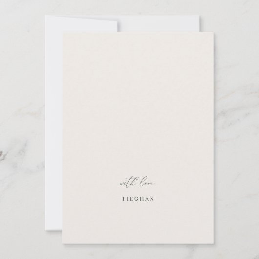 Sage Tuin Bruidsmeisje Voorstel Uitnodiging Kaart (Achterkant)