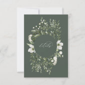 Sage Tuin Bruiloft Info Details Behuizing Kaart (Voorkant)