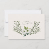 Sage Tuin Bruiloft RSVP Respons Enclosure Kaart (Voorkant)