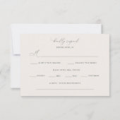 Sage Tuin Bruiloft RSVP Respons Enclosure Kaart (Achterkant)