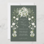 Sage Tuin Huwelijksuitnodiging Aankondiging Kaart (Voorkant)