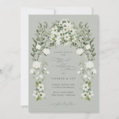 Sage Tuin Huwelijksuitnodiging Aankondiging Kaart (Voorkant)