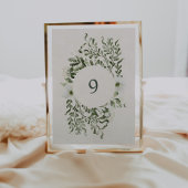 Sage Tuin Tafel Nummer Bruiloft Receptie Teken Kaart