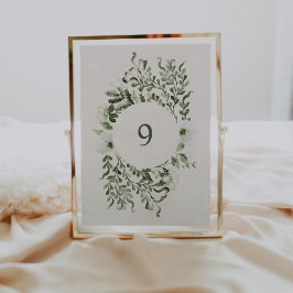 Sage Tuin Tafel Nummer Bruiloft Receptie Teken Kaart