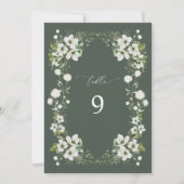Sage Tuin Tafelnummer Kaart Receptie Decor (Voorkant)