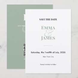 Sage Twee-Tons Ampersand Huwelijk Opsparen tot de Save The Date