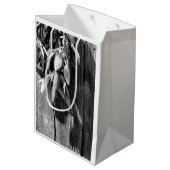 Sage van Barn-wood Grayscale, vers gesneden Medium Cadeauzakje (Achterkant Gekanteld)