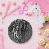 Sage van Barn-wood Grayscale, vers gesneden Papieren Bordje (Feest)