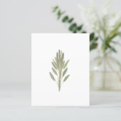 Sage van botanische plant van groenpapier (Staand voorkant)